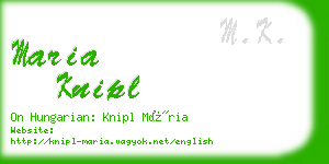 maria knipl business card